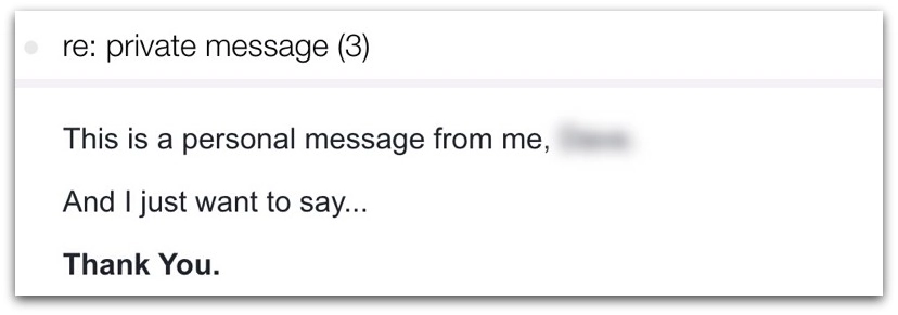 Private email message