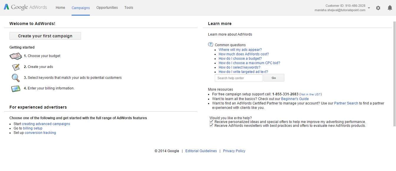 Google adwords tutorial