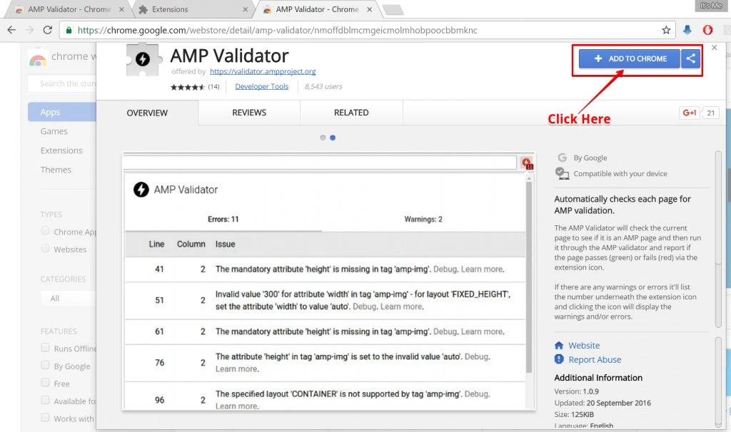 Amp validator