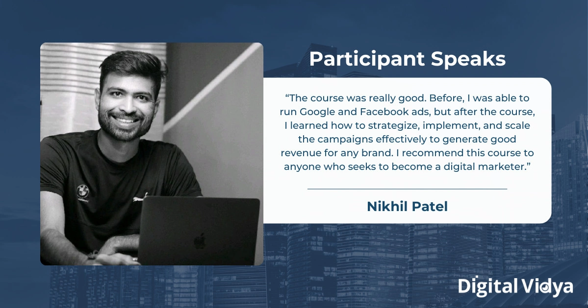 Nikhil patel testimonial