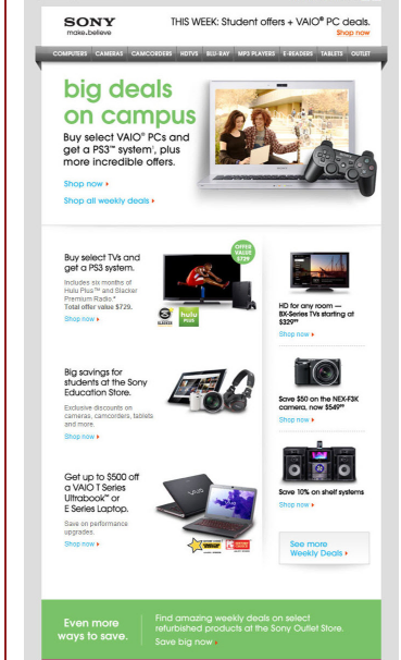 Banner of sony electronics