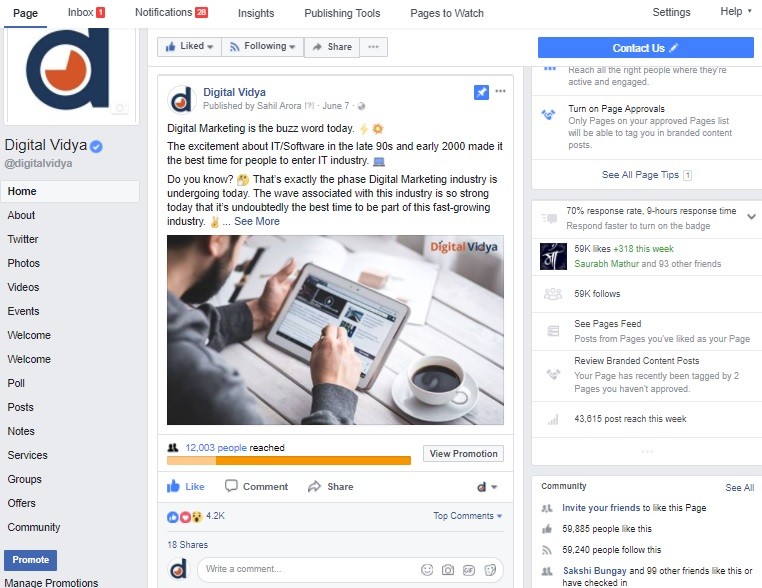 Facebook boost post