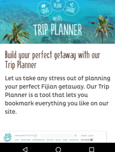 Mobile marketing for travel -fiji travel