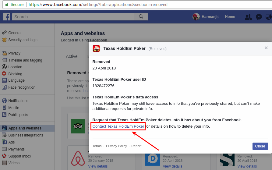 Gdpr facebook apps and websites