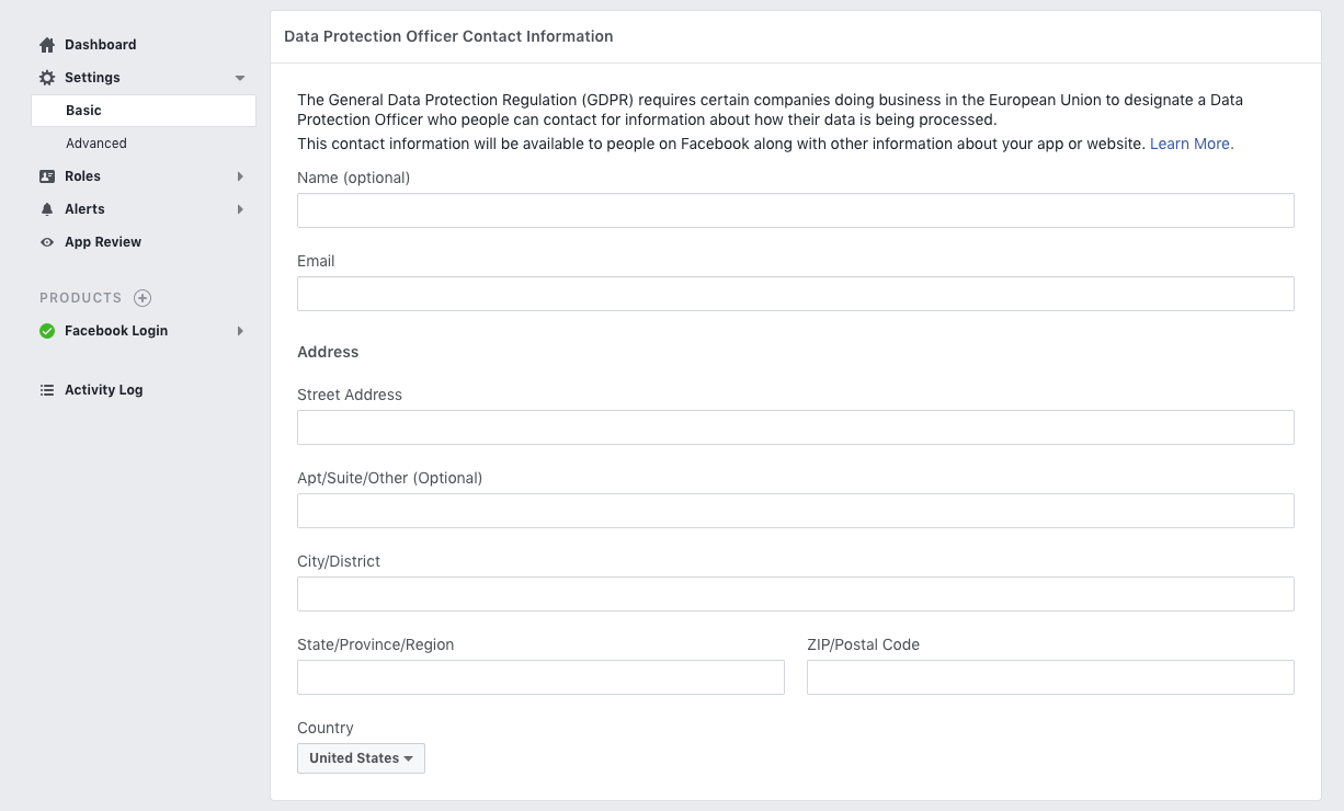 Gdpr guidelines facebook dpo update