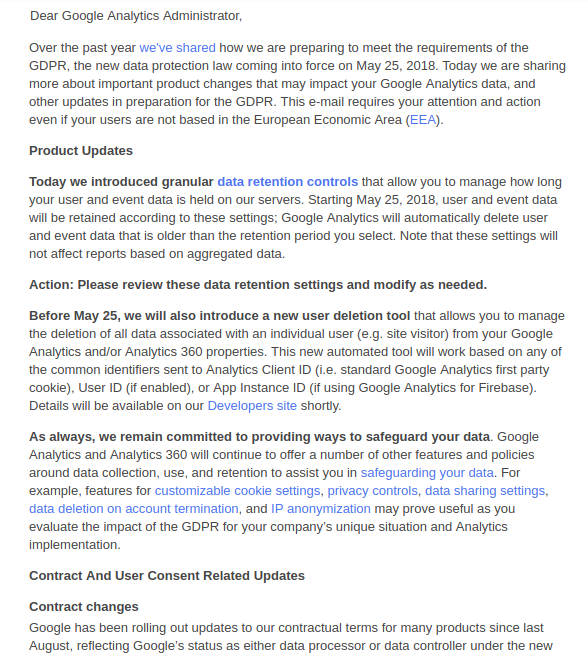 Google analytics gdpr