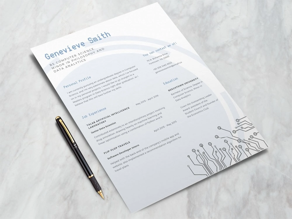 Data scientist resume source dribble