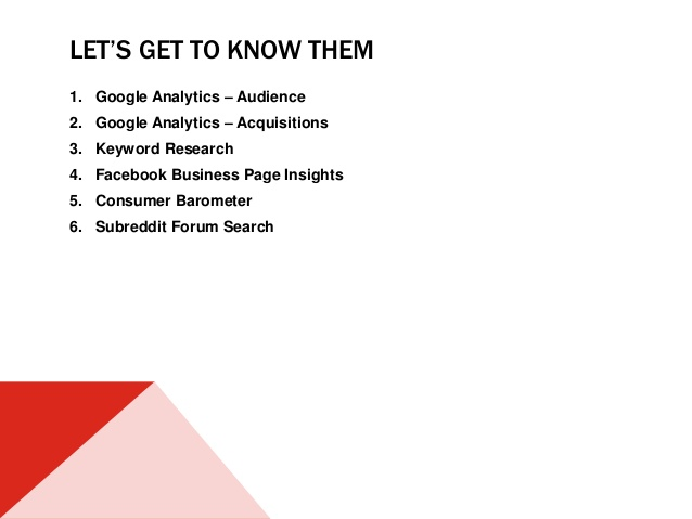 Different ways to target audience.