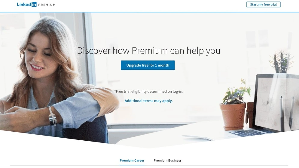 Lnkedin landing page