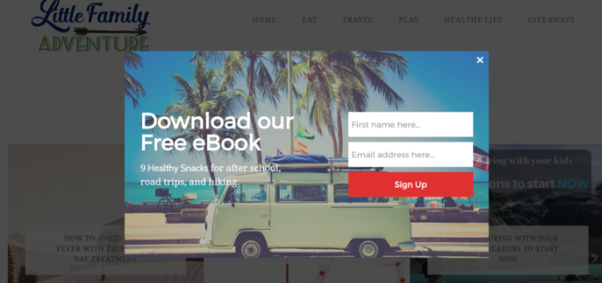 Little family adventure exit pop up