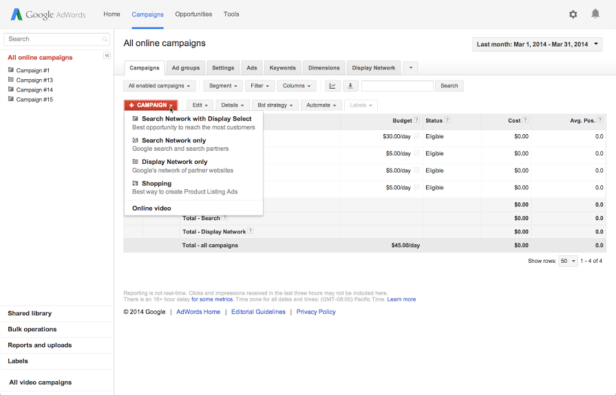 Online shopping campaign