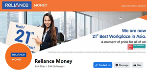 Social media success story of reliance money