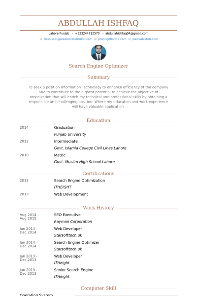 Seo resume