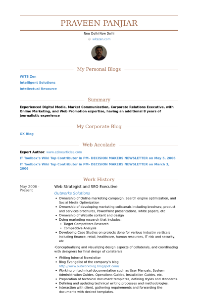 Seo resume