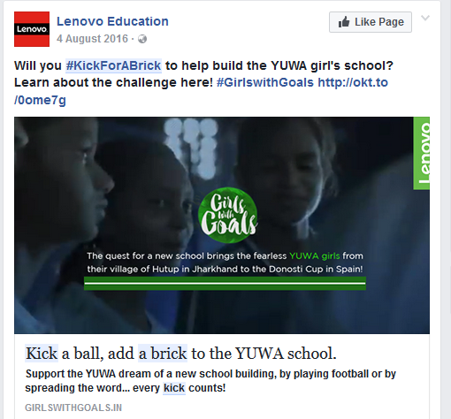 Lenovo facebook live marketing