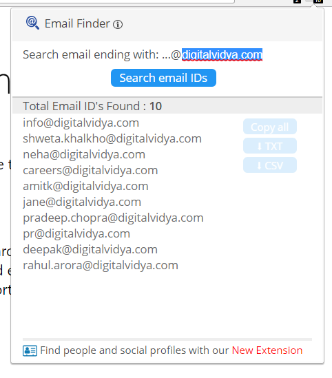 Google chrome extension