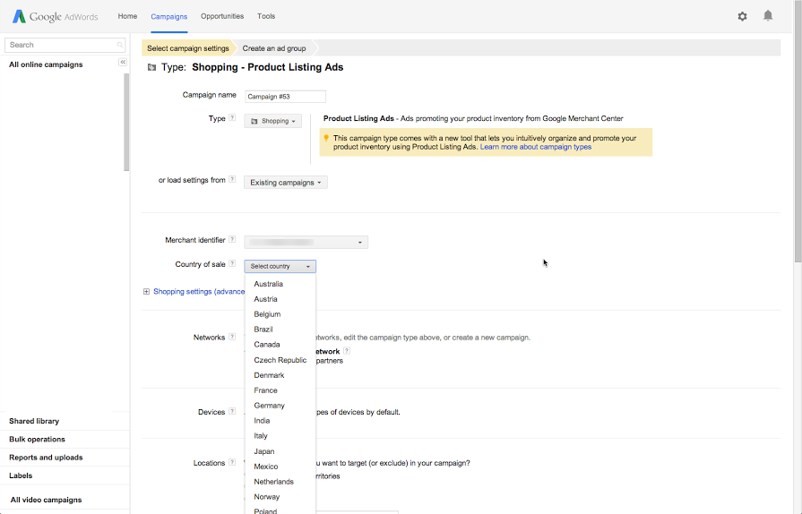 Online shopping campaign