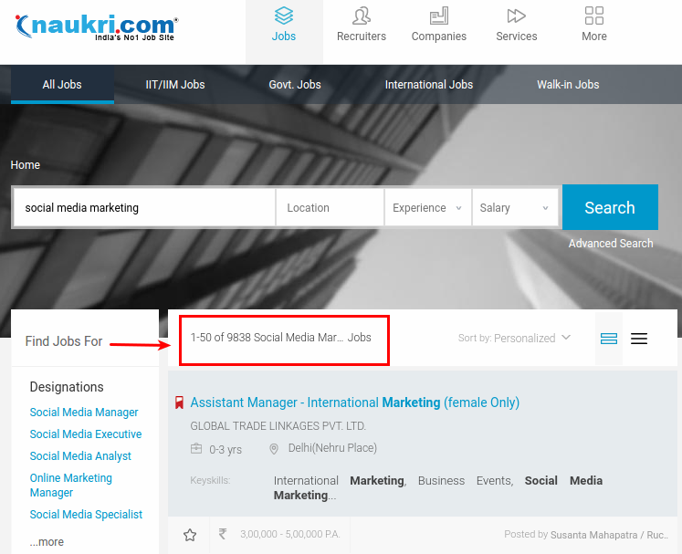 Social media manager jobs