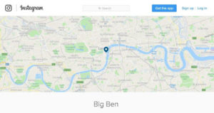 Use of search bar for geotagged posts