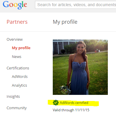 Google adwords certification
