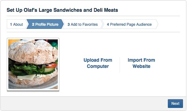 Facebook business page add picture