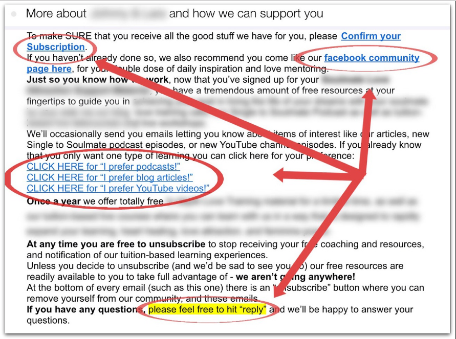 Follow us email message