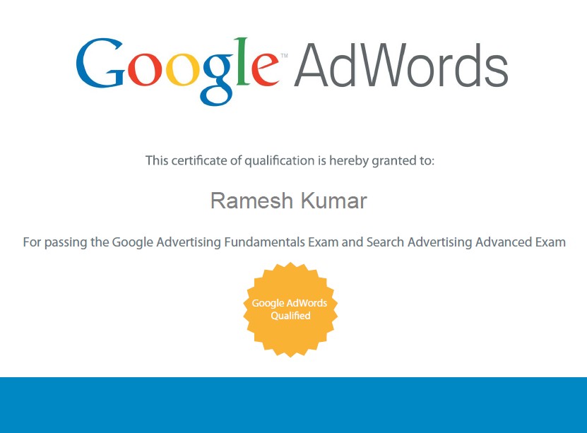 Google adwords exam