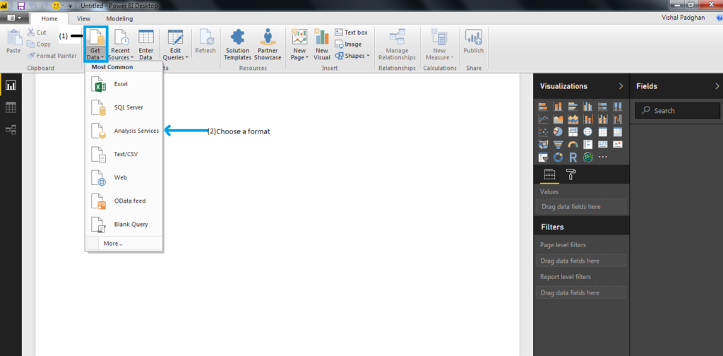 Importing data in power bi 1
