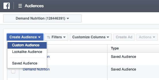 Retarget facebook live video - custom audience