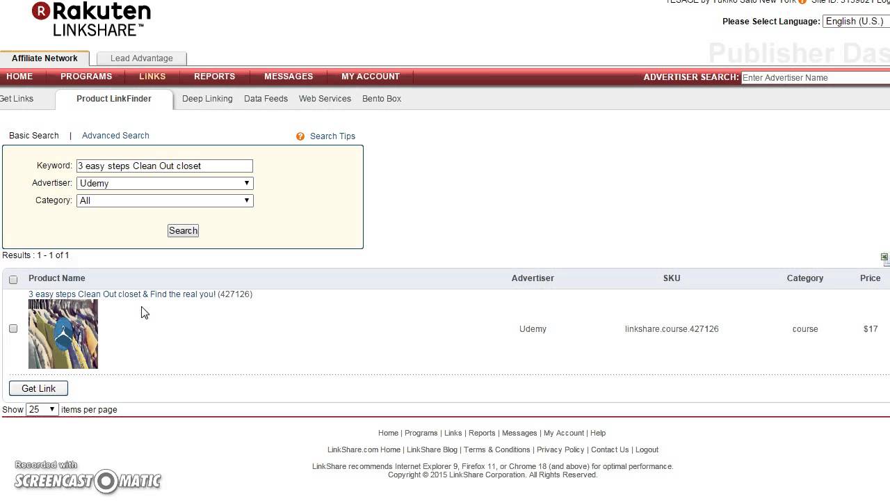 Affiliate marketing websites