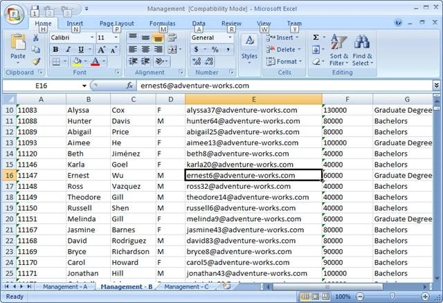 Multiple sheets in a workbook