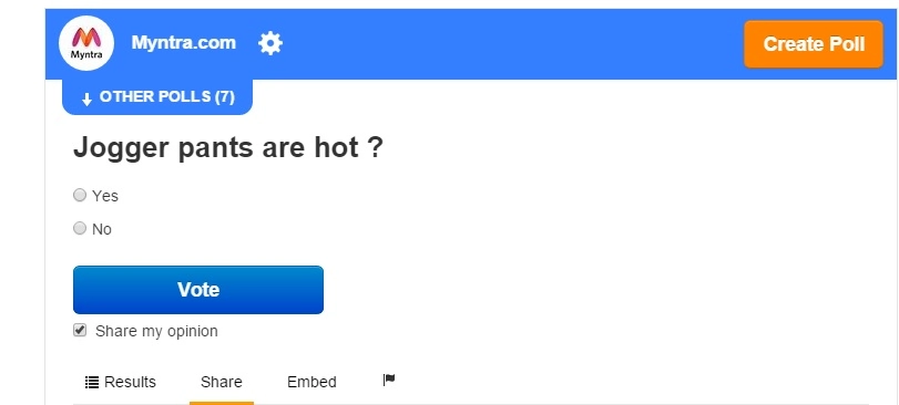 Myntra poll