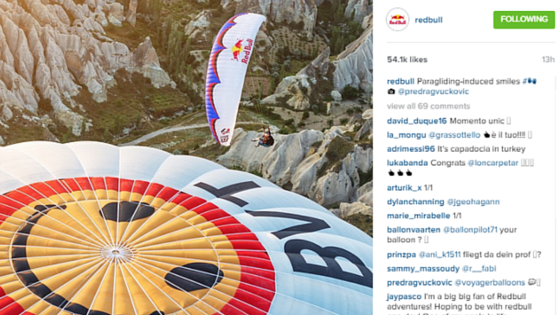 Red bull instagram