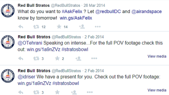 Red bull stratos twitter