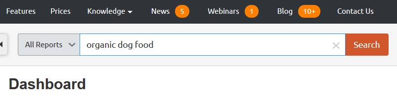 Semrush keyword search