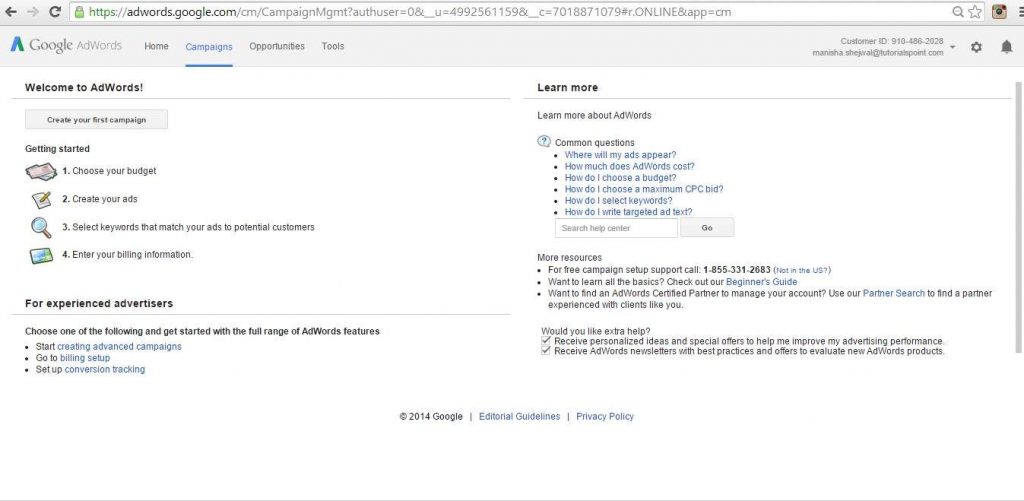 Google adwords tutorial