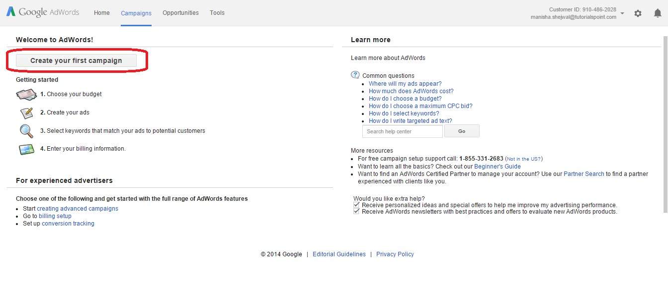 Google adwords tutorial